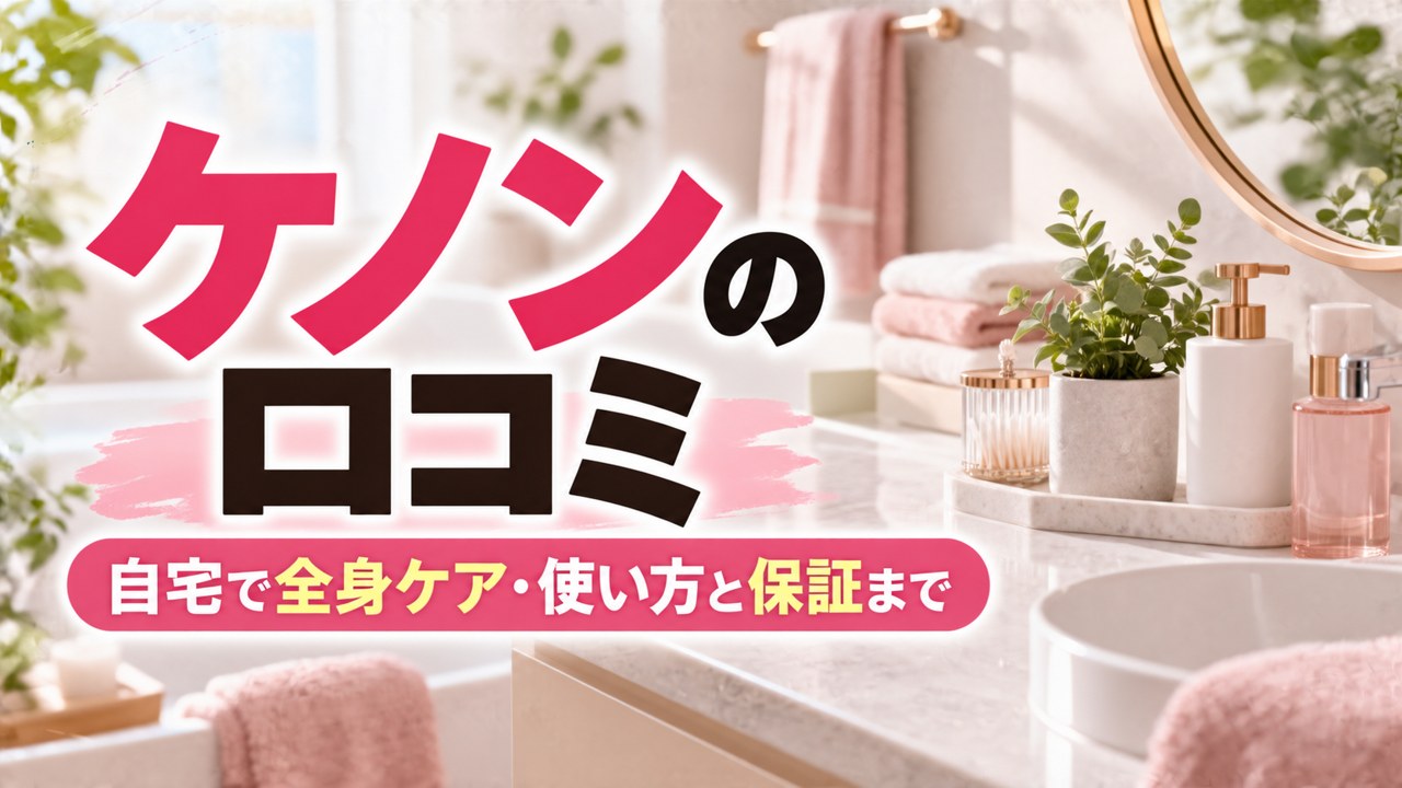 ケノンの口コミ 自宅で全身ケア・使い方と保証まで